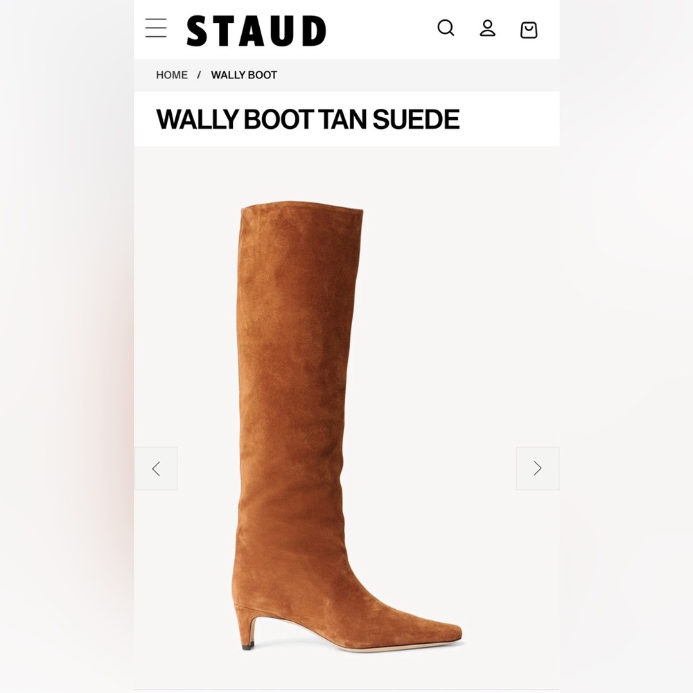 STAUD Brand New Wally boot tan suede